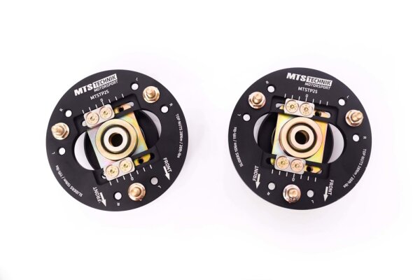 MTS einstellbare Camber / Caster Sturzplatten Stützlager Vorderachse passend für BMW 3 Coupe (E92) 320 i 125 KW MTSCP25SET